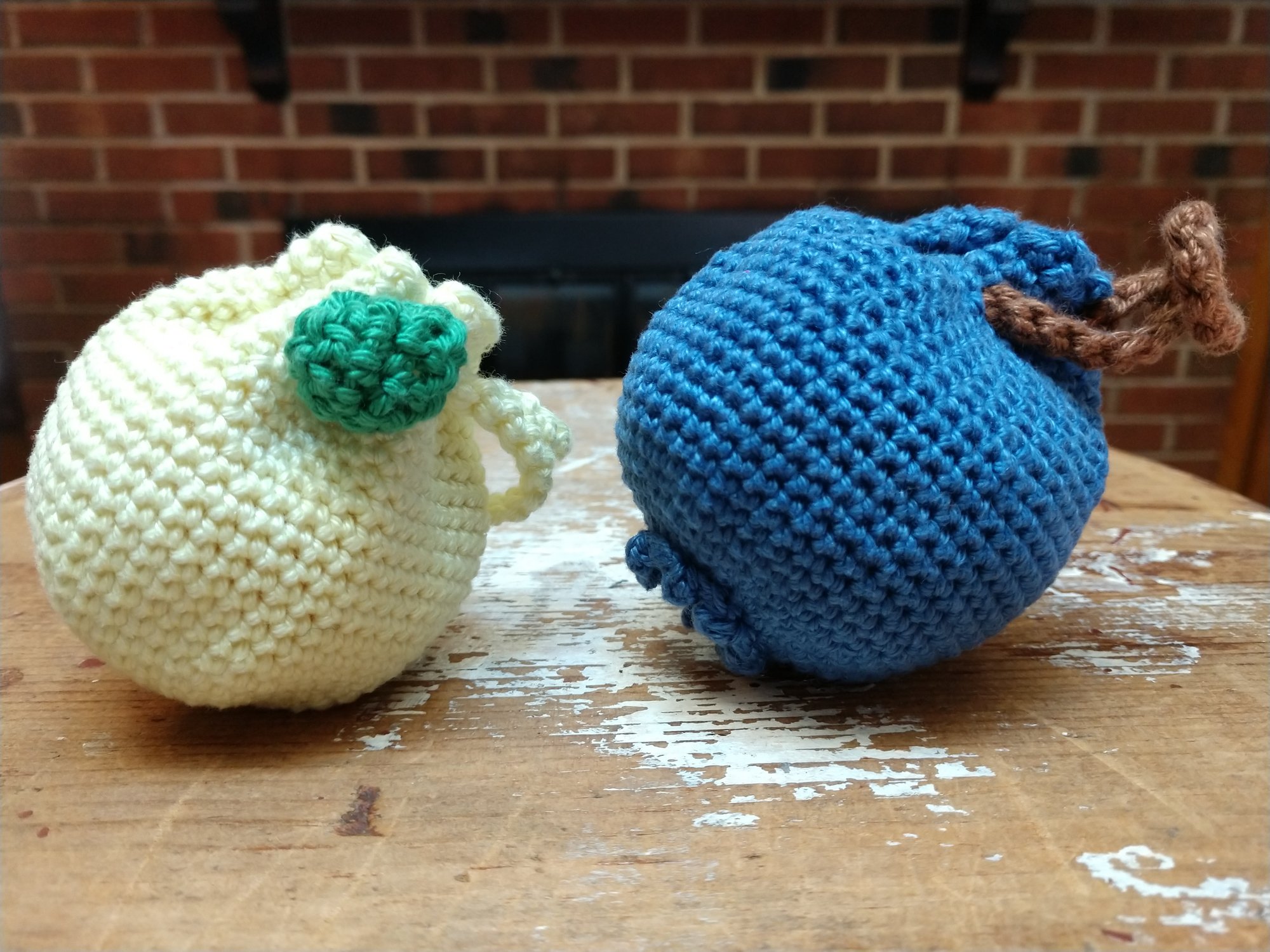 lemon and blueberry coin purses